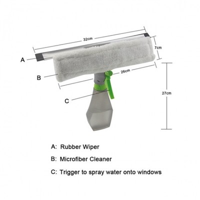 Щетка-водосгон для окон с распылителем Spray Window Cleaner