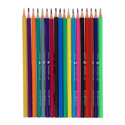 Карандаши цветные 18 цветов Funcolor пластиковые, в картонной тубе, МИКС