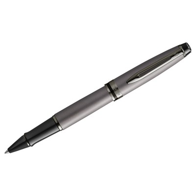 Ручка-роллер Waterman Expert Metallic Silver RT, 0,8мм, черная, подар/уп 2119255