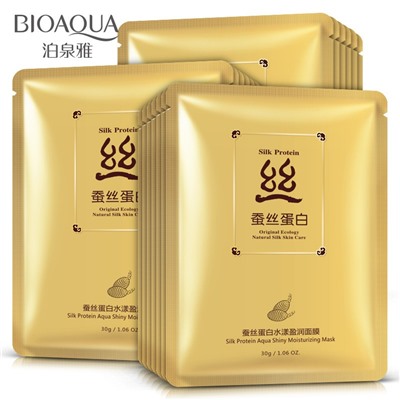 Подтягивающая маска с протеинами шелка BioAqua  Silk Protein, 30гр (7403)