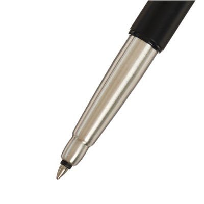 Ручка подарочная шариковая Calligrata, в кожзам футляре ПБ N, корпус черный с серебром