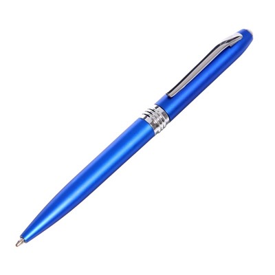 Ручка шариковая поворотная, 0.7 мм, под логотип, стержень синий, синий корпус