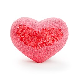 Сердечко соляное для ванны с маслами и солью (розовое)