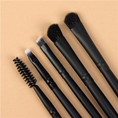 Набор кистей для макияжа «Premium Brush», 8 предметов, PVC-чехол, цвет чёрный