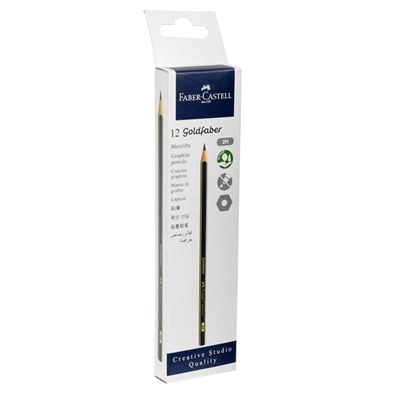 Карандаш чёрнографитный Faber-Castell GOLDFABER 1221 H2 шестигранный, цена за 1 штуку