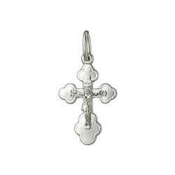 крест из серебра штампованный белый