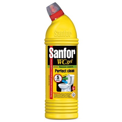 Средство санитарно-гигиеническое Sanfor WС гель "Лимонная свежесть", 750 мл