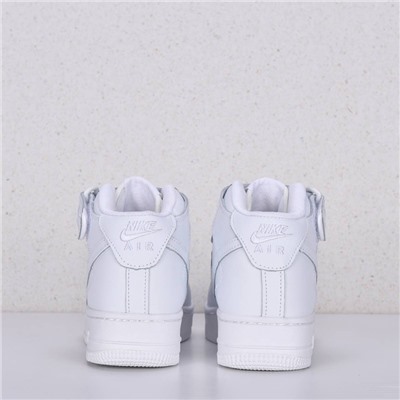 Кроссовки Nike Air Force 1 Mid 07 White Leather арт 5001-1