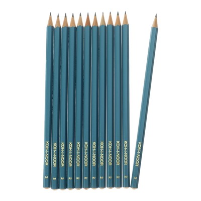 Набор 12 штук карандаш чернографитный Koh-I-Noor 1702/2 HB, граненый (749508)