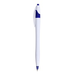 Ручка шариковая автоматическая, 0.5 мм, стержень синий, белый корпус