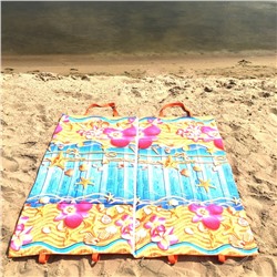 Пляжная сумка-лежак Морской бриз двухместный синий