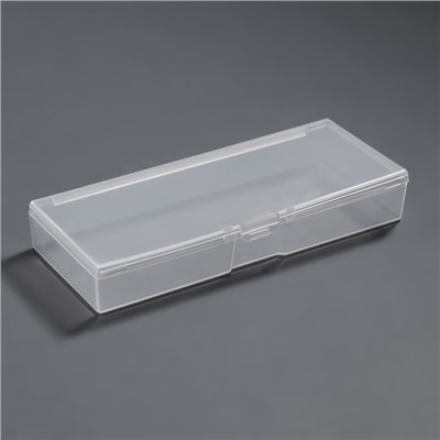 Органайзер для хранения, с крышкой, 14 × 6 × 2,5 см, цвет белый