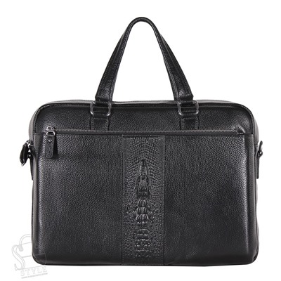 Портфель мужской кожаный 66275-1H black Heanbag