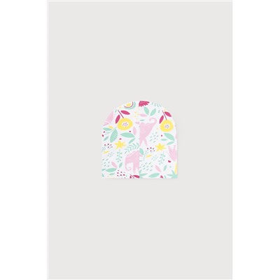 Шапка для девочки Crockid К 8102 белый, слоники в цветах к1260
