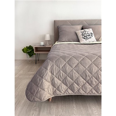 Комплект постельного белья с одеялом New Style КМ-005 крем-кофе