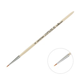 Кисть Синтетика Круглая №0 (диаметр обоймы 1 мм; длина волоса 5 мм), деревянная ручка, Calligrata
