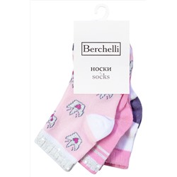 Носки для девочки с люрексом 3 пары Berchelli