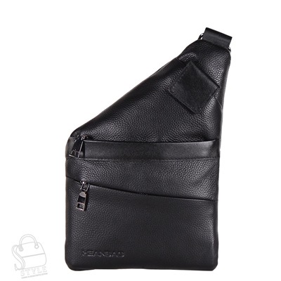 Рюкзак мужской кожаный 027H black Heanbag в Новосибирске