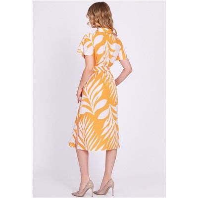 Платье Bazalini 4650 бело-оранжевый