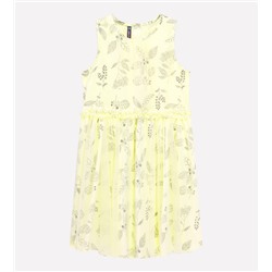 Платье для девочки Crockid К 5442 бледно-лимонный, летние цветы