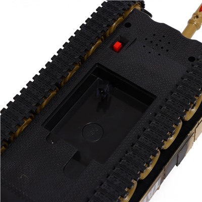 Танк радиоуправляемый «Защитник», с аккумулятором, световые и звуковые эффекты, цвет коричневый