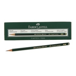 Карандаш художественный чёрнографитный Faber-Castel CASTELL® 9000 профессиональные 2H зелёный