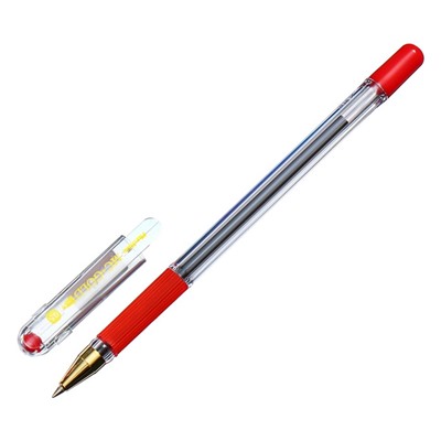 Ручка шариковая MunHwa MC Gold, стержень красный, узел 0.5 мм, грип