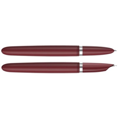 Ручка перьевая Parker 51 Core Burgundy CT F, корпус из нержавеющей стали/пластик, чёрные чернила