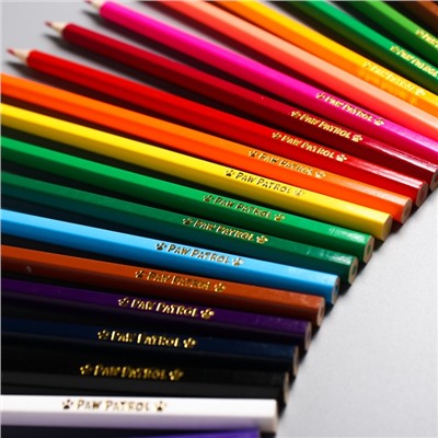 Цветные карандаши, 12 цветов, шестигранные, Щенячий патруль