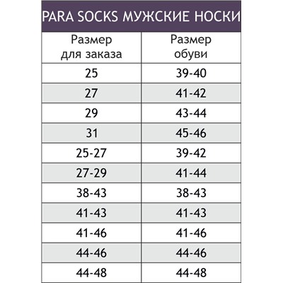 Носки мужские с плюшевым следом 6 пар Para socks
