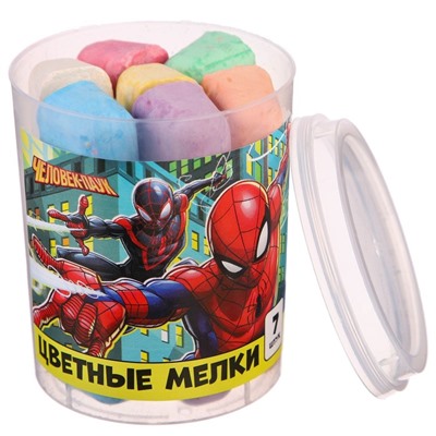 Набор цветных мелков Человек-паук , 7 цветов МИКС