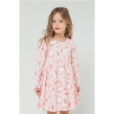 Платье для девочки Crockid КР 5714 светло-розовый, лесные истории к303