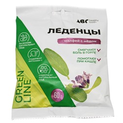 ABC Леденцы Шалфей и Мед (на основе трав с витамином) , 60g