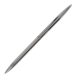 Ручка шариковая подарочная, корпус металлический, серебристый