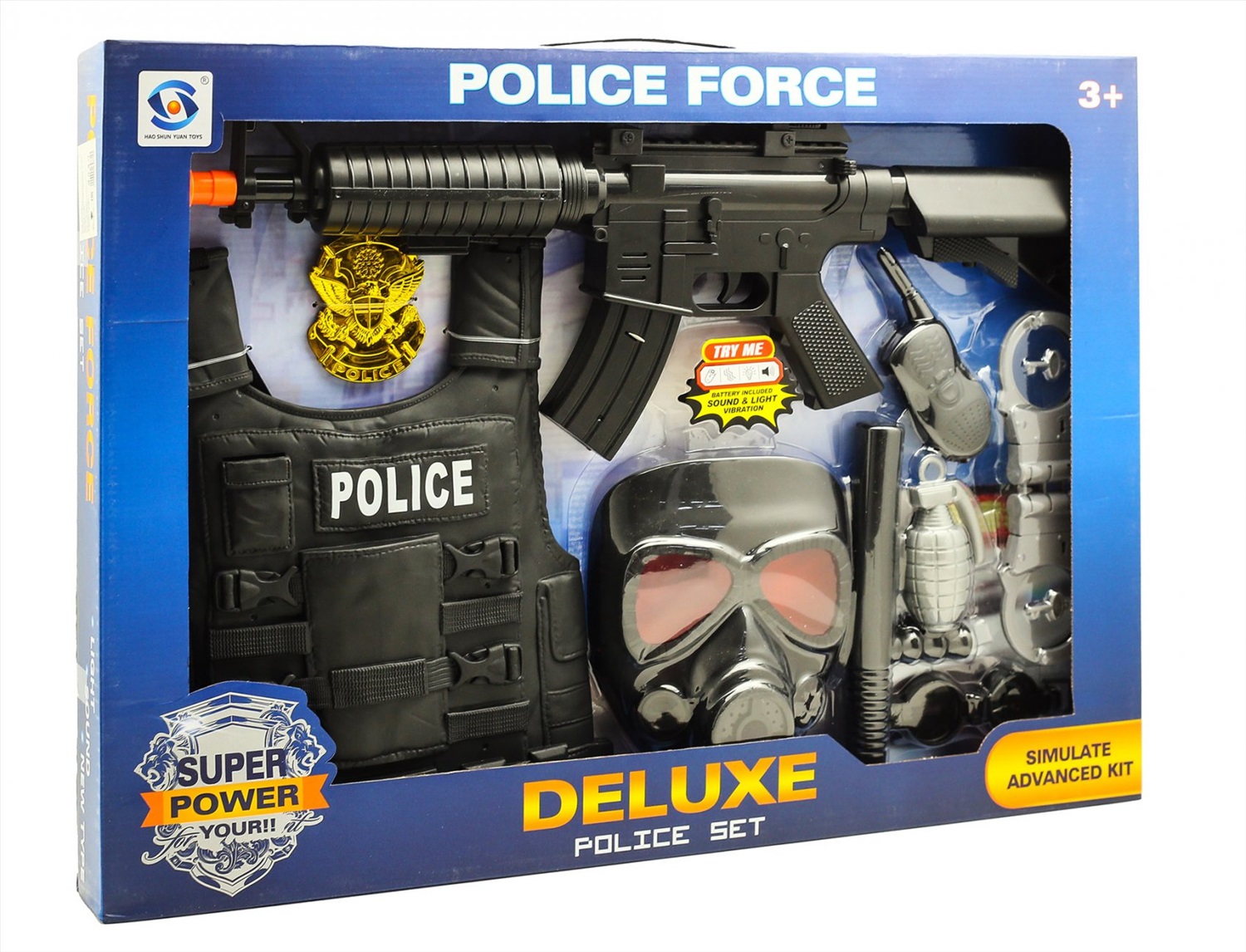 Игрушка полицейская купить. Набор полицейского с автоматом на батарейках в чемодане HSY-052. Игрушечный набор полиции. Игрушечный набор полицейского. Детский игровой набор полиция.