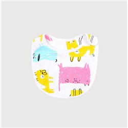 Фартук нагрудник для девочки Crockid К 8502 розовые кошки, собаки на белом