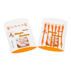Шнурки силиконовые оранжевые (упаковка 6 шт.) арт s011