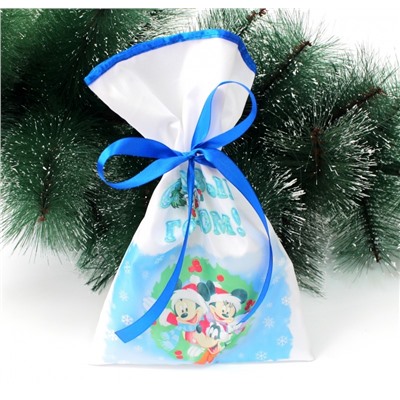 Новогодний мешок для конфет и подарков 20х30 см. Микки Маус