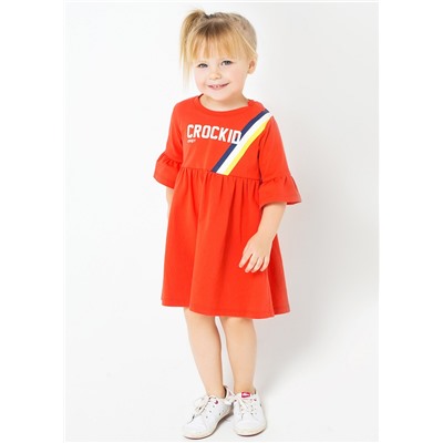 Платье для девочки Crockid КР 5496 ярко-красный1 к197