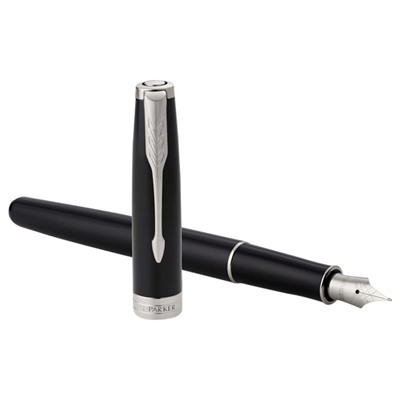 Ручка перьевая Parker Sonnet Black Lacquer GT, 1.0мм, черн, подар/уп 1931500