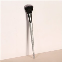 Кисть для макияжа «SHINE», 20 см, цвет серебристый