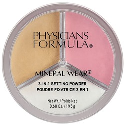 Пудра рассыпчатая 3 в 1 Physicians Formula Mineral Wear 3-in-1 Setting Powder, 19.5 г