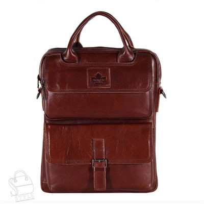 Портфель мужской кожаный 3887Z brown Zinimsk