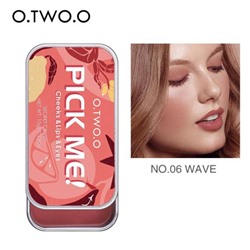 Матовый крем для румян 3в1 O.TWO.O Pick Me 10г (№06 Wave)