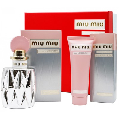 Подарочный набор Miu Miu Fleur D'argent Eau De Parfum Absolue - Духи 100 ml + Крем для рук 75 ml