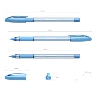 Ручка шариковая ErichKrause U-109 Spring Stick&Grip 1.0, Ultra Glide, цвет чернил синий