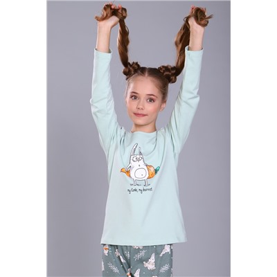 Пижама для девочки Зайцы-морковки арт. ПД-15-048