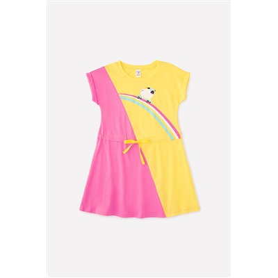 Платье для девочки Crockid К 5686 розовый, сочный лимон к1258