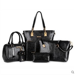 Набор сумок из 5 предметов арт А20, цвет:черный