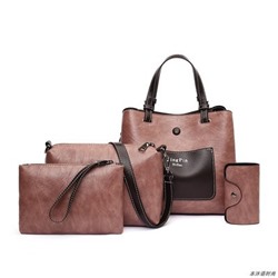 Набор сумок из 4 предметов, арт А32 цвет: розовый